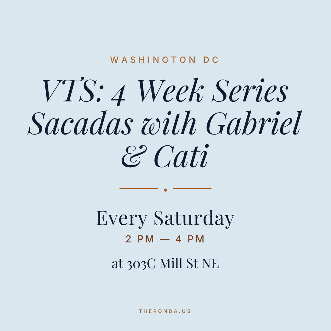 VTS: 4 Week Series Sacadas with Gabriel & Cati — Argentine Tango Class at 303C Mill St NE in Washington DC (Every Saturday)