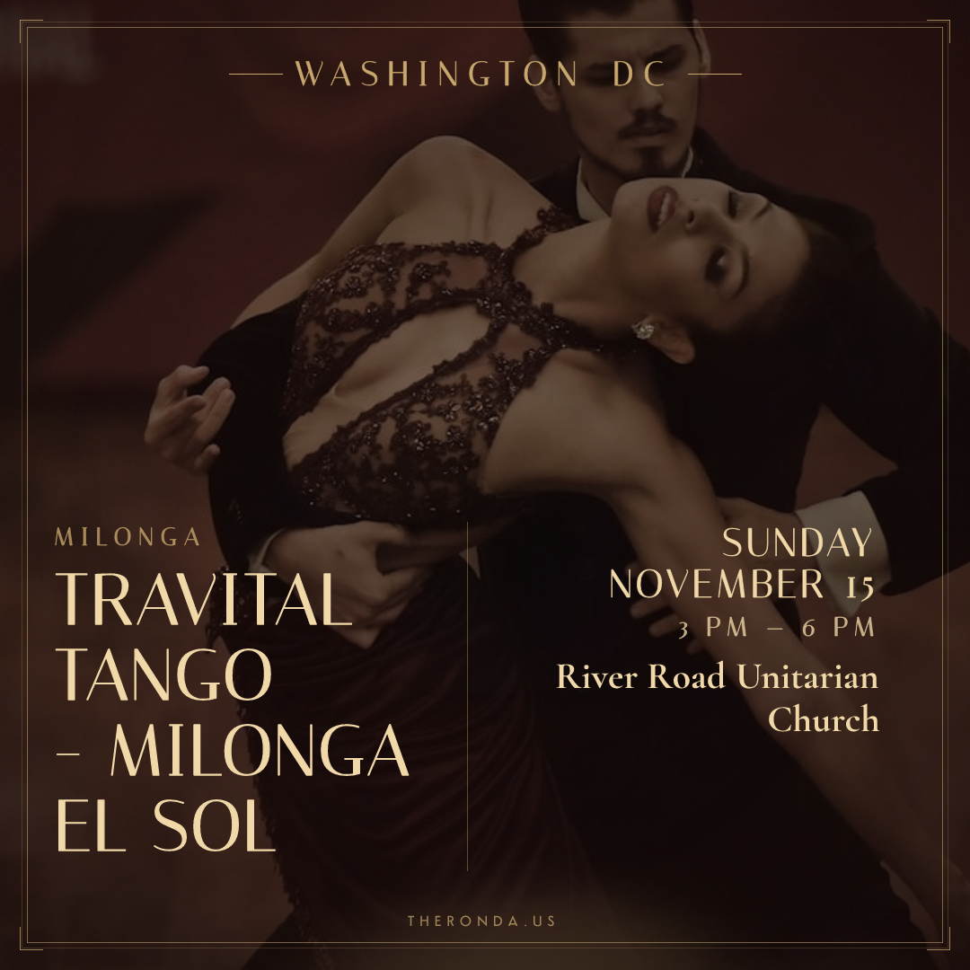 Travital Tango - Milonga El Sol — Argentine Tango Milonga at River Road Unitarian Church in Washington DC (Sunday · November 15)