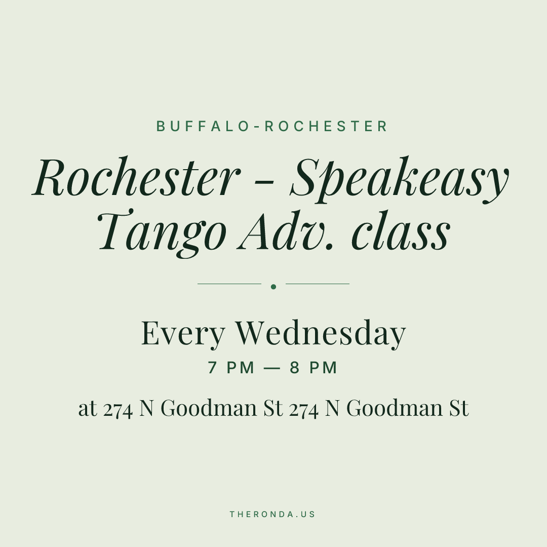 Rochester - Speakeasy Tango Adv. class — Argentine Tango Class at 274 N Goodman St 274 N Goodman St in Buffalo-Rochester (Every Wednesday)